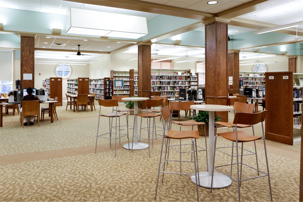 High chairs and tables for reading in Twiggs County Library