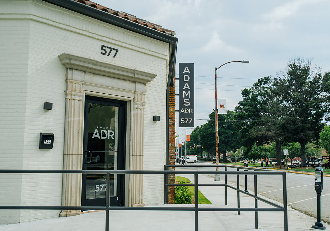 front office door for the Adams ADR building